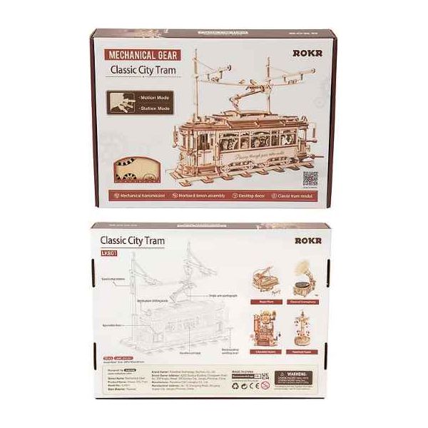 ROKR "Classic City Tram" Klassische Strassenbahn LK801 3D Holzmodell - myshop-ffm