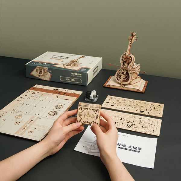 ROKR "Magic Cello" Mechanische Musikbox 3D Holzmodell AMK 63 - myshop-ffm