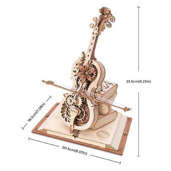 ROKR "Magic Cello" Mechanische Musikbox 3D Holzmodell AMK 63 - myshop-ffm