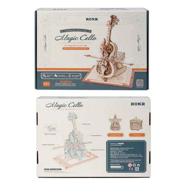 ROKR "Magic Cello" Mechanische Musikbox 3D Holzmodell AMK 63 - myshop-ffm