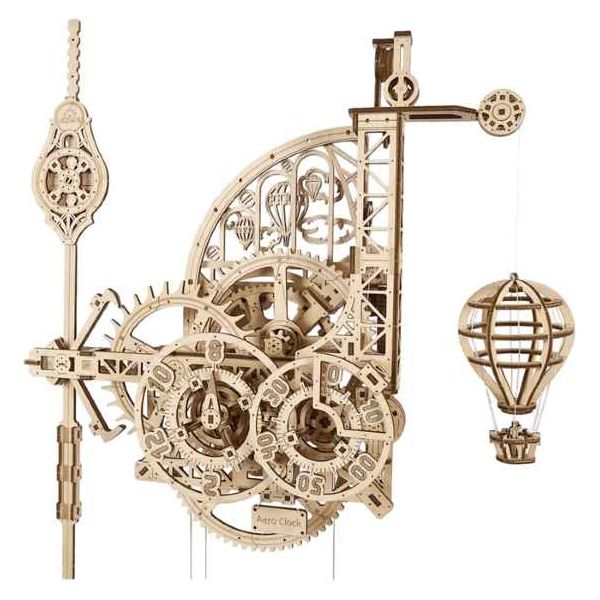 Ugears "Aero Wanduhr mit Pendel"  Mechanischer DIY 3D Modellbausatz - myshop-ffm