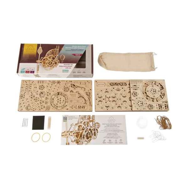 Ugears "Aero Wanduhr mit Pendel"  Mechanischer DIY 3D Modellbausatz - myshop-ffm