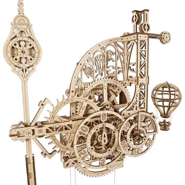 Ugears "Aero Wanduhr mit Pendel"  Mechanischer DIY 3D Modellbausatz - myshop-ffm