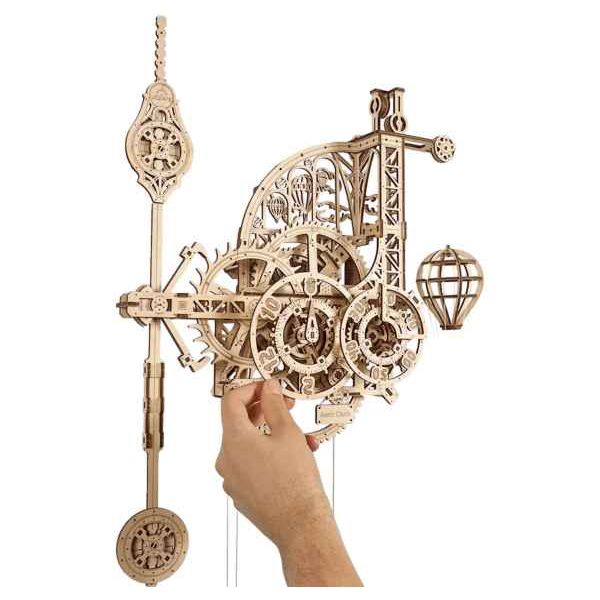 Ugears "Aero Wanduhr mit Pendel"  Mechanischer DIY 3D Modellbausatz - myshop-ffm