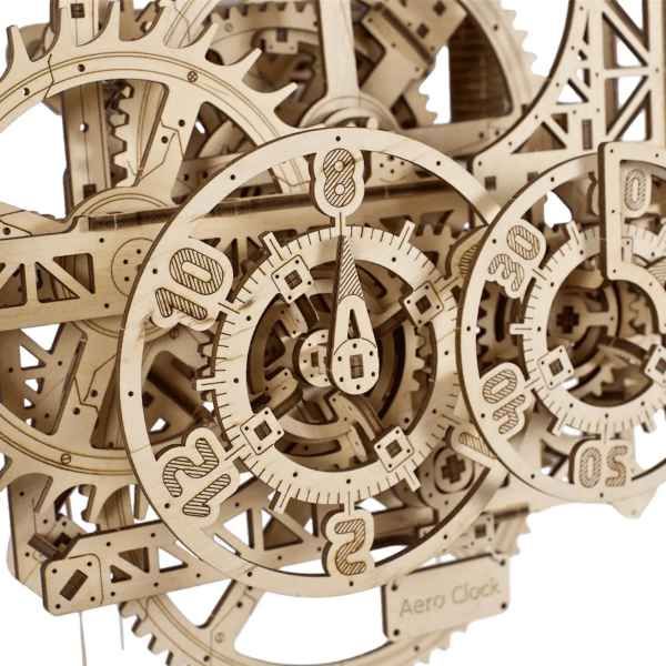Ugears "Aero Wanduhr mit Pendel"  Mechanischer DIY 3D Modellbausatz - myshop-ffm