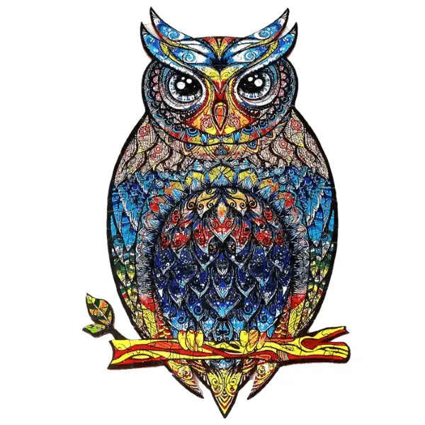 Unidragon "Die Anmutige Eule" in S, M, L, XL Klassisches Lege/Wand Puzzle aus Holz - myshop-ffm