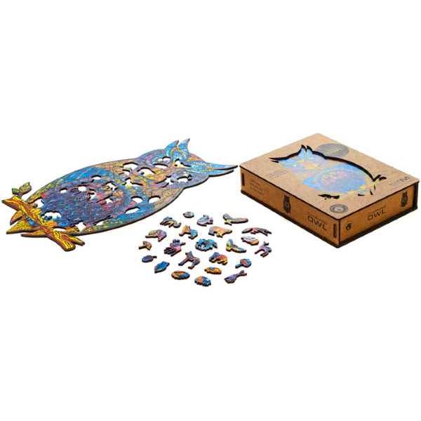 Unidragon "Die Anmutige Eule" in S, M, L, XL Klassisches Lege/Wand Puzzle aus Holz - myshop-ffm