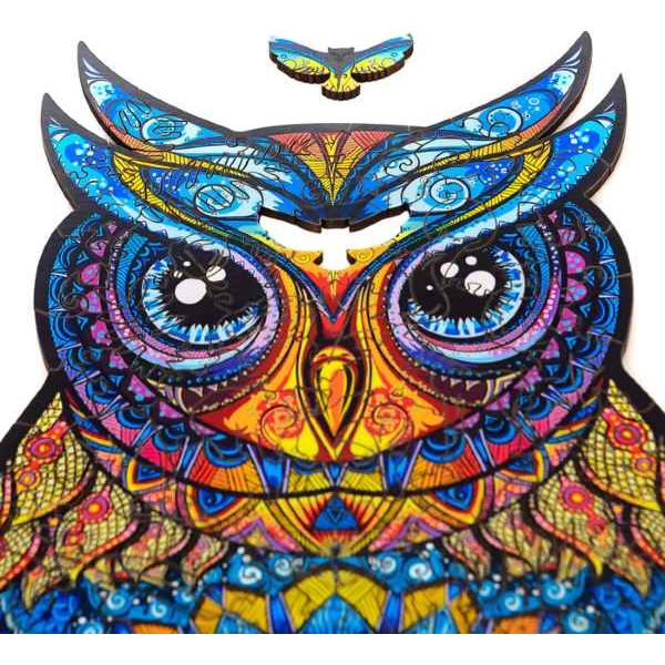 Unidragon "Die Anmutige Eule" in S, M, L, XL Klassisches Lege/Wand Puzzle aus Holz - myshop-ffm