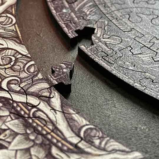 Unidragon Mandala "Die Übergreifende Gegensätze" in M, L, XL Klassisches Lege/Wand Puzzle aus Holz - myshop-ffm