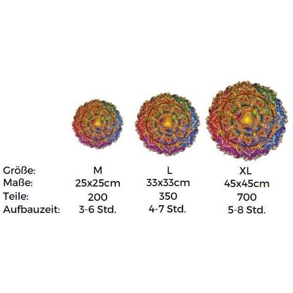 Unidragon Mandala "Der Unerschöpflicher Wohlstand" in M, L, XL Klassisches Lege/Wand Puzzle aus Holz - myshop-ffm
