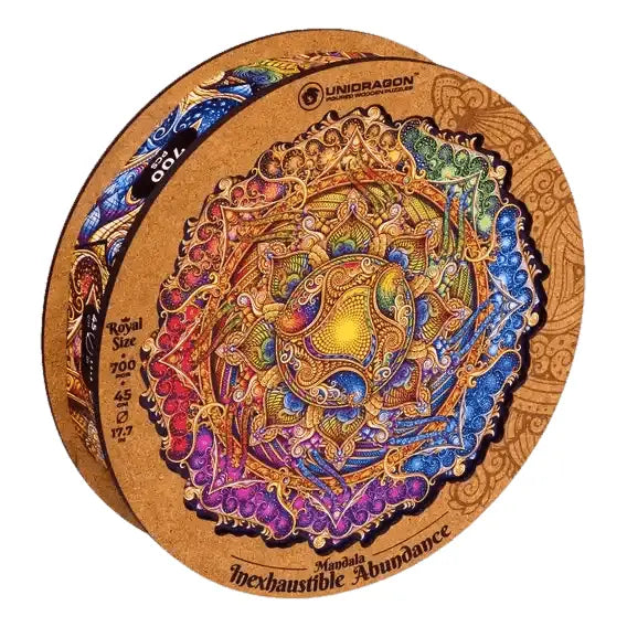 Unidragon Mandala "Der Unerschöpflicher Wohlstand" in M, L, XL Klassisches Lege/Wand Puzzle aus Holz - myshop-ffm