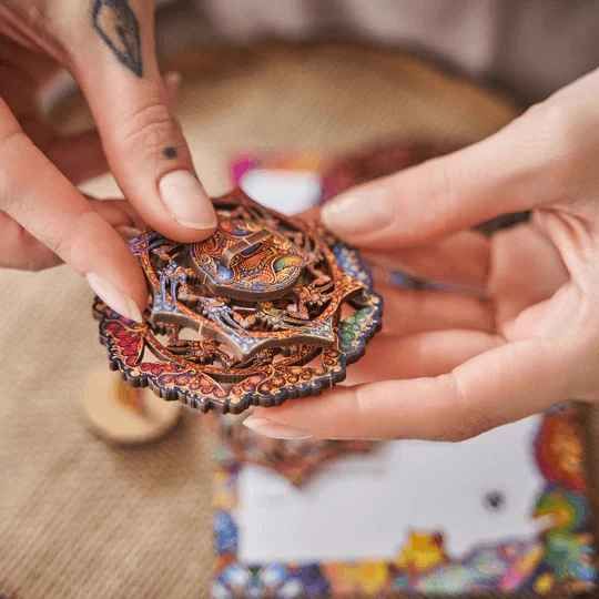 Unidragon Mandala "Der Unerschöpflicher Wohlstand" in M, L, XL Klassisches Lege/Wand Puzzle aus Holz - myshop-ffm