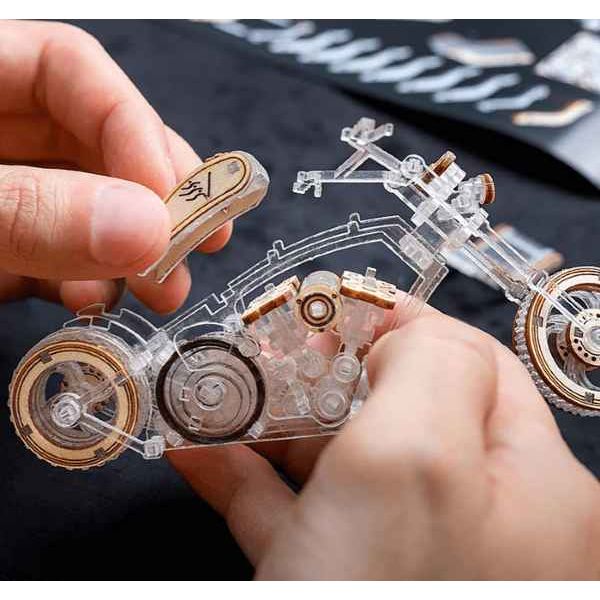 Veter Models"Chopper V1" Mechanische 3D DIY Modelle aus Holz  aus Holz - myshop-ffm