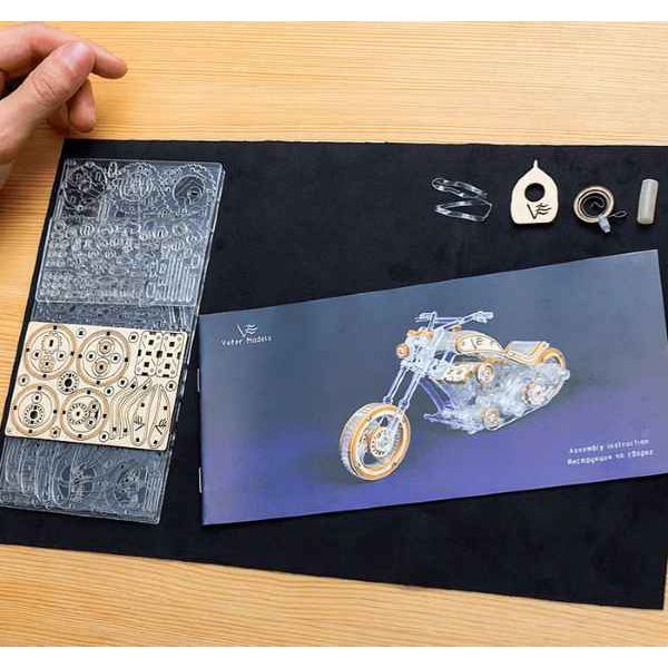 Veter Models"Chopper V1" Mechanische 3D DIY Modelle aus Holz  aus Holz - myshop-ffm