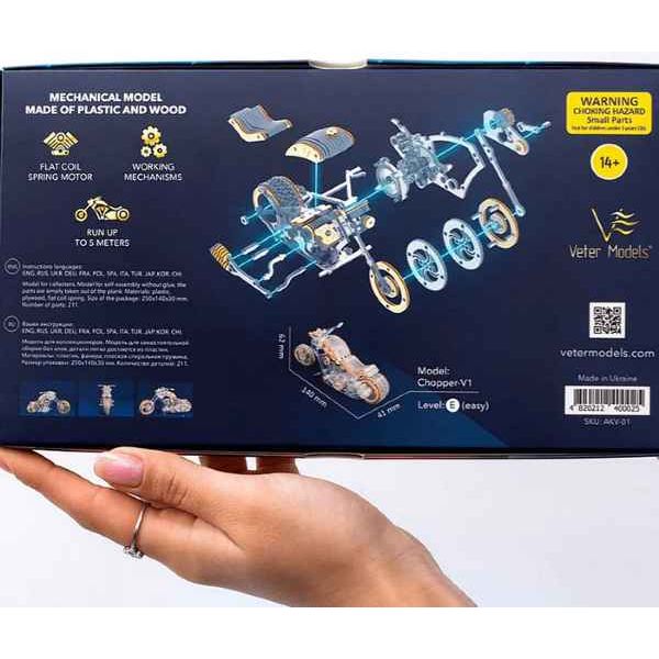 Veter Models"Chopper V1" Mechanische 3D DIY Modelle aus Holz  aus Holz - myshop-ffm