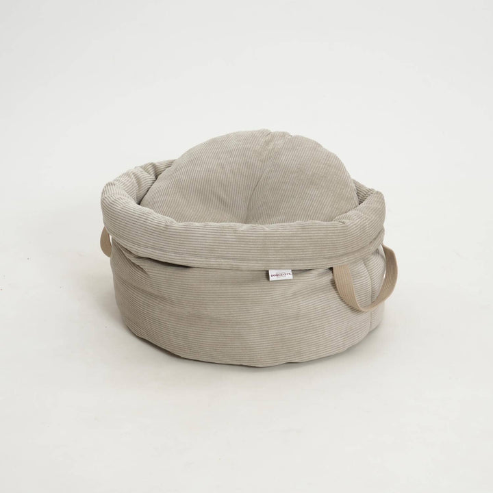 DOGS in the CITY® - Hundekörbchen Shopper Little Basket Chelsea Cord gravel