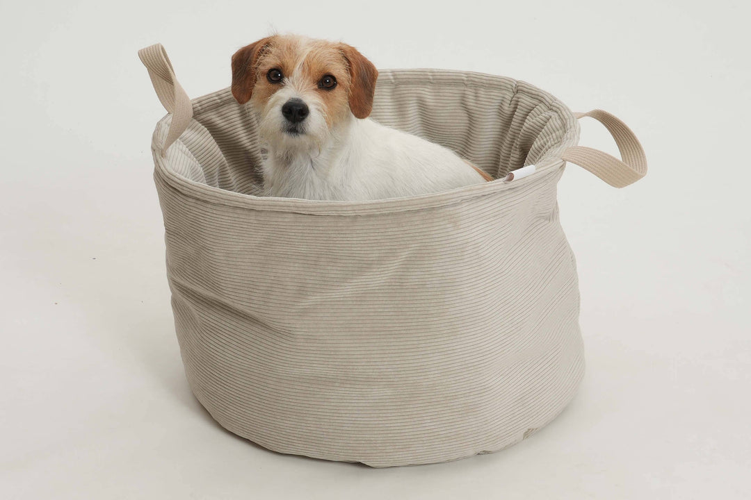 DOGS in the CITY® - Hundekörbchen Shopper Little Basket Chelsea Cord gravel