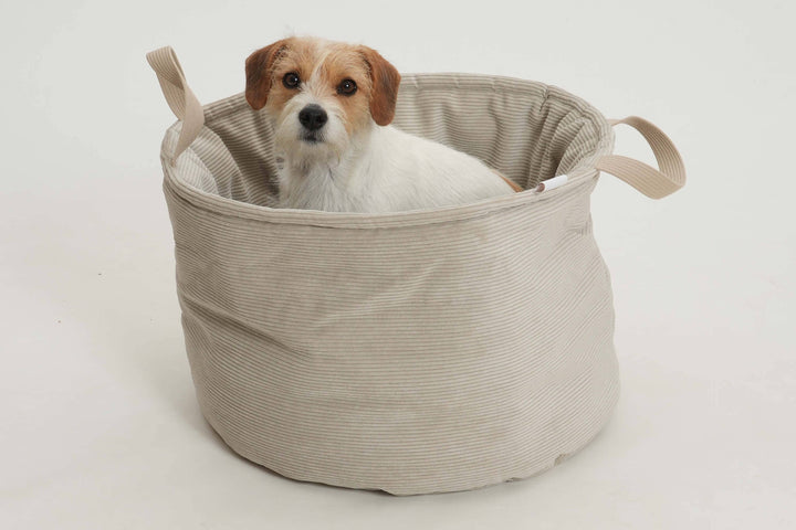 DOGS in the CITY® - Hundekörbchen Shopper Little Basket Chelsea Cord gravel