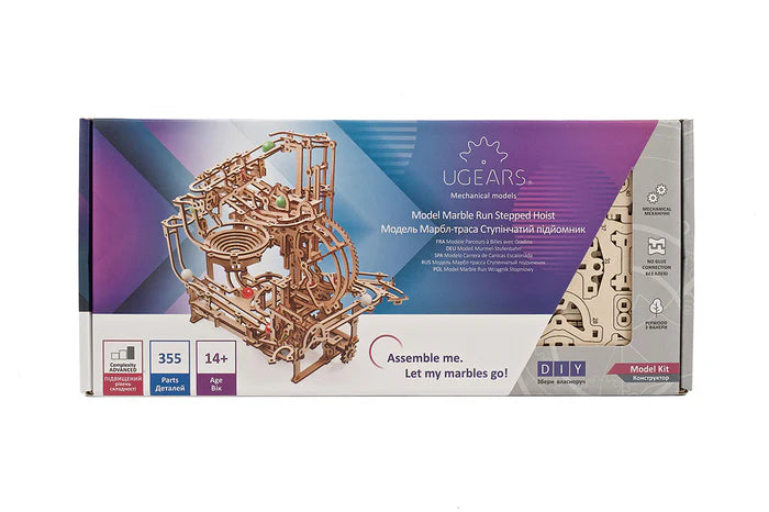 Ugears "Marble Run Stepped Hoist" Murmel-Stufenbahn DIY