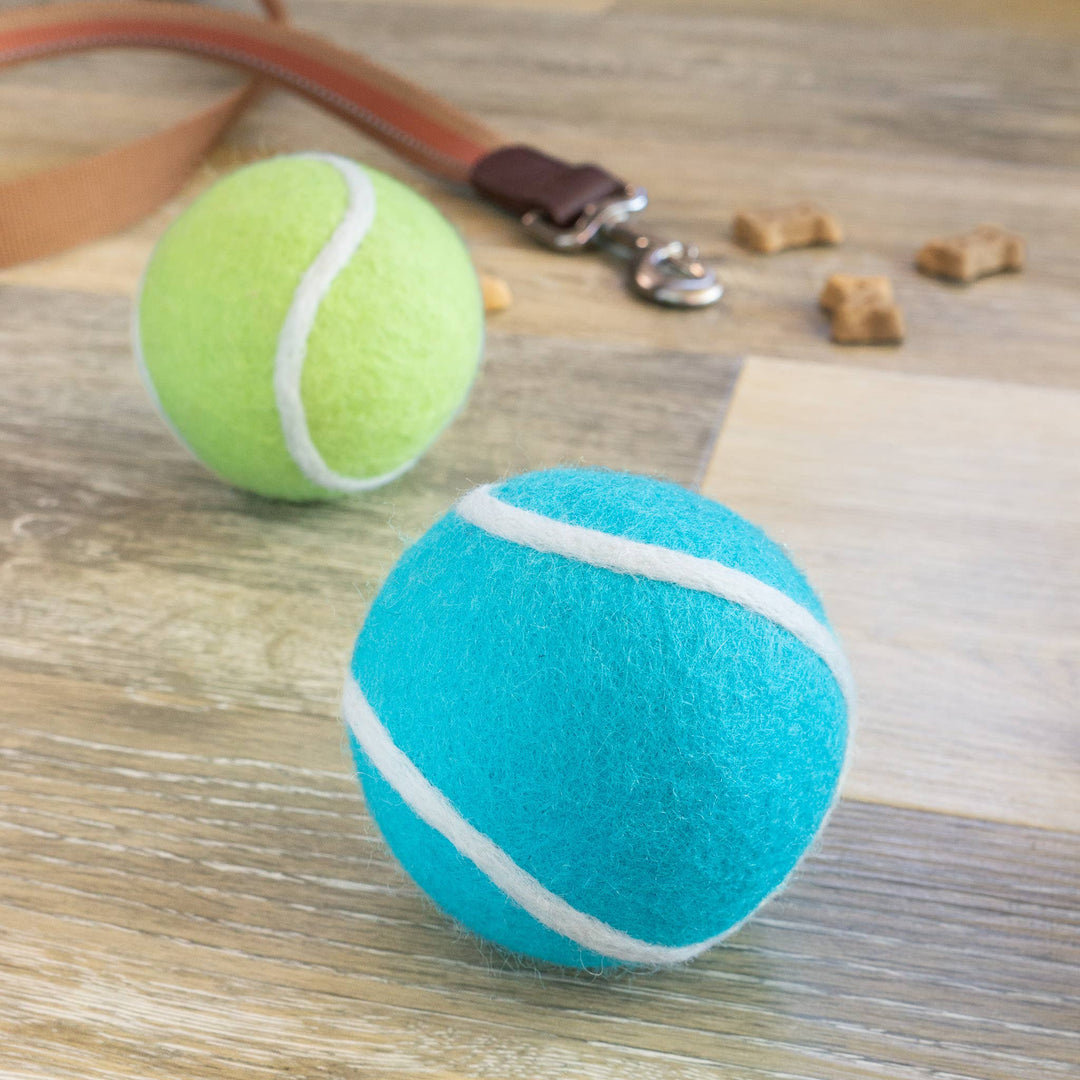 Friendsheep – Tennis-Wollball Spielzeug (2er-Set) – Türkis & Grün