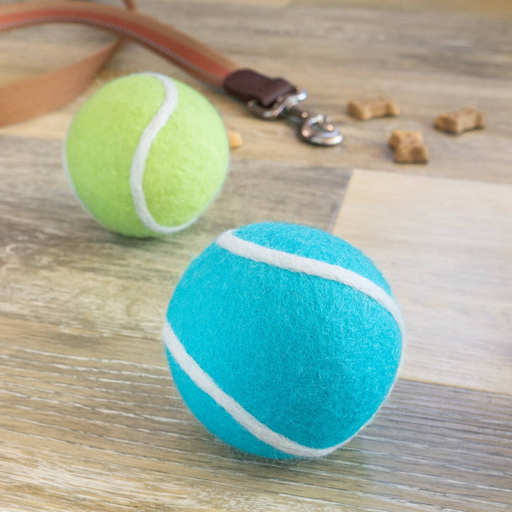 Friendsheep – Tennis-Wollball Spielzeug (2er-Set) – Türkis & Grün