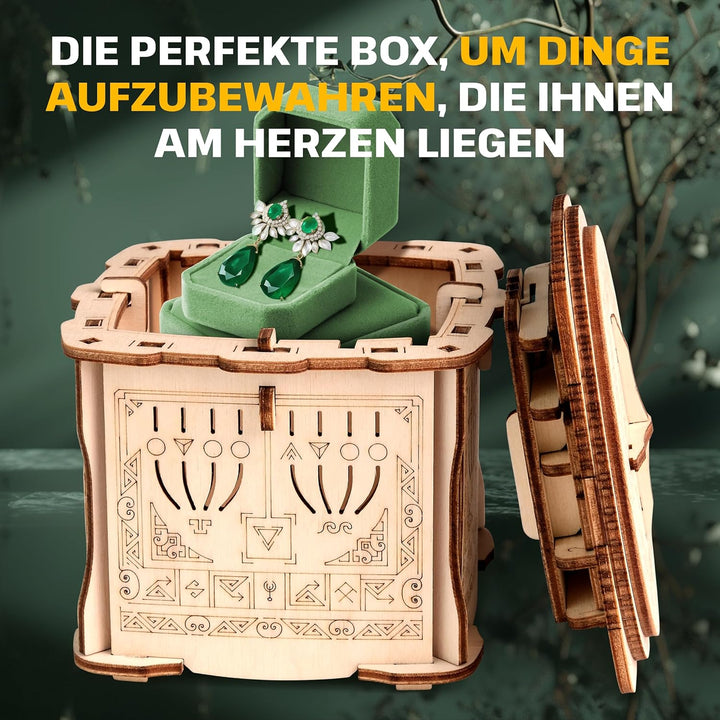 Escape Welt HOLZ SECRET LOCK BOX - Escape Room Spiel - Rätsel