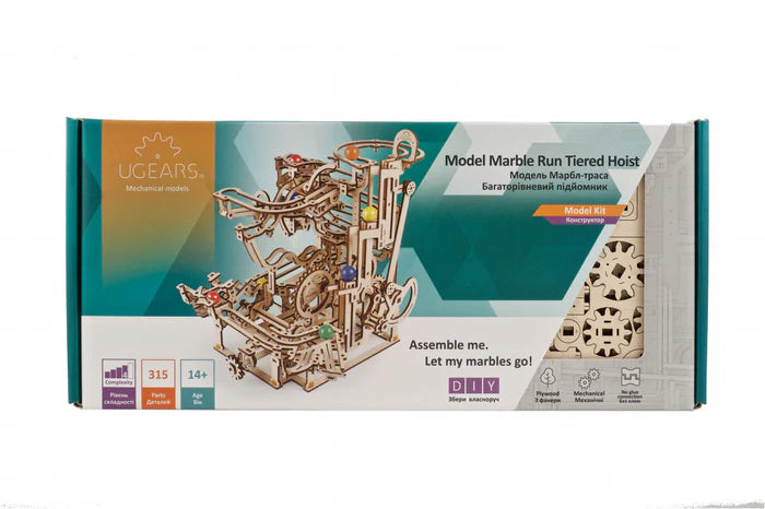 Ugears "Marble Run Tiered Hoist" Murmel-Stufengewinde DIY