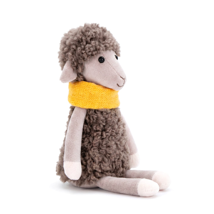 Kuscheltier Schaf Bibi mit gelbem Loop 16 cm