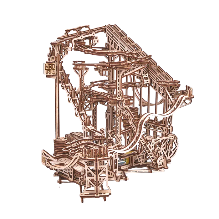 WoodTrick "Spiral Marble Run" Elektrische Murmelbahn DIY Modellbausatz