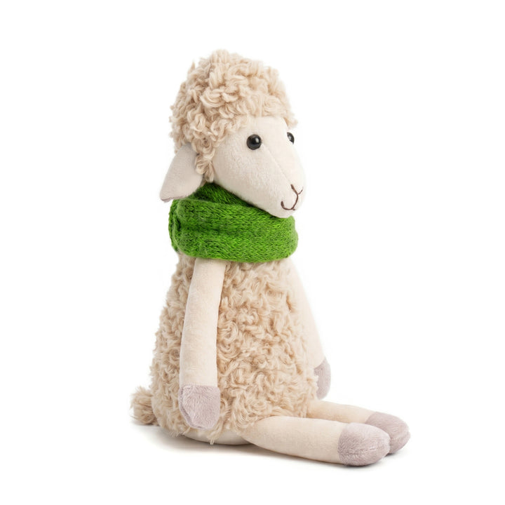 Kuscheltier Schaf Bibi mit grünem Loop 16 cm