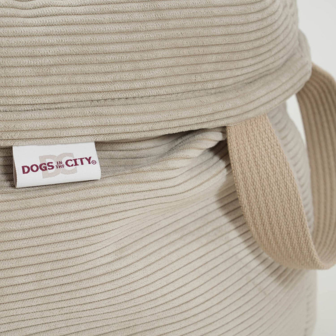 DOGS in the CITY® - Hundekörbchen Shopper Little Basket Chelsea Cord gravel