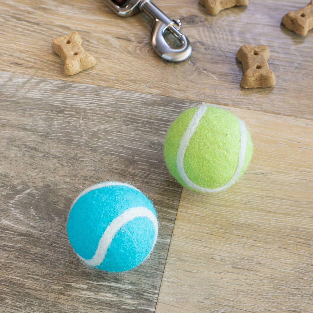 Friendsheep – Tennis-Wollball Spielzeug (2er-Set) – Türkis & Grün