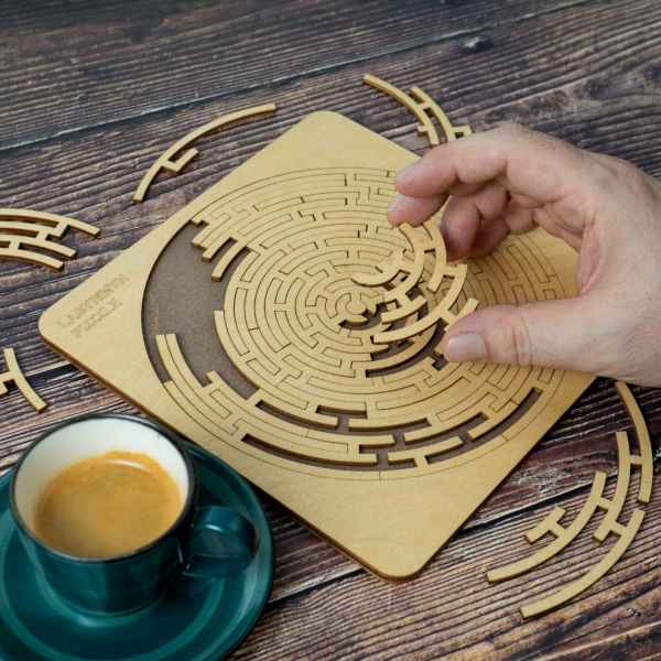 Quest Puzzle Labyrinth Escape Room Spiel - Holz Rätsel - myshop-ffm