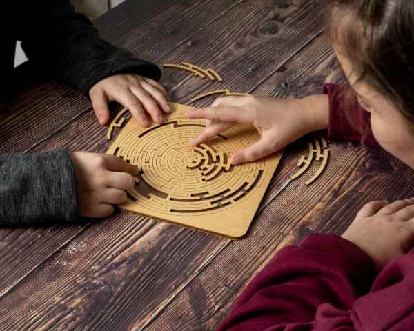 Quest Puzzle Labyrinth Escape Room Spiel - Holz Rätsel - myshop-ffm