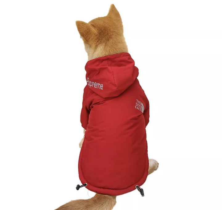 Wasserdichte warme Hundejacke mit Kapuze – reflektierender Wintermantel