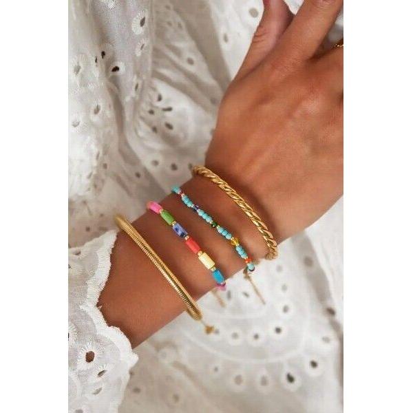 Armband "Blue Lagoon" Perlen Rainbow Kollektion - myshop-ffm