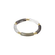 Armband "Röhren" bedruckt in Grau & Gold - myshop-ffm