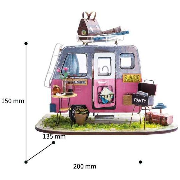 DIY"Happy Camper" DGM04 3D-Holz-DIY-Miniaturhaus - myshop-ffm