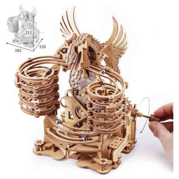 iDVENTURE Murmelbahn - Marble Run Dragon DIY Holzbausatz