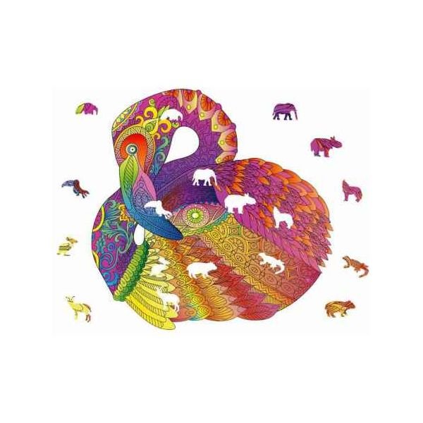 Mandala "The Flamingo" 2D Lege Puzzle Klassisches Puzzle Holz Puzzle - myshop-ffm