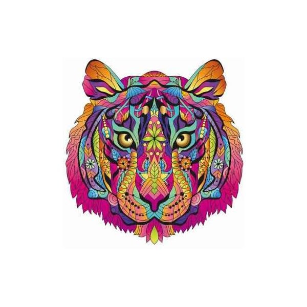 Mandala "The Tiger" 2D Lege Puzzle Klassisches Puzzle Holz Puzzle - myshop-ffm