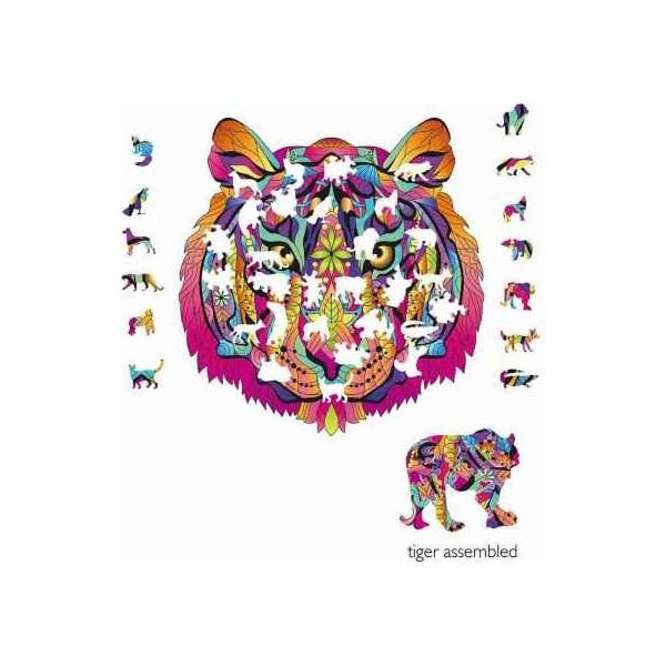 Mandala "The Tiger" 2D Lege Puzzle Klassisches Puzzle Holz Puzzle - myshop-ffm