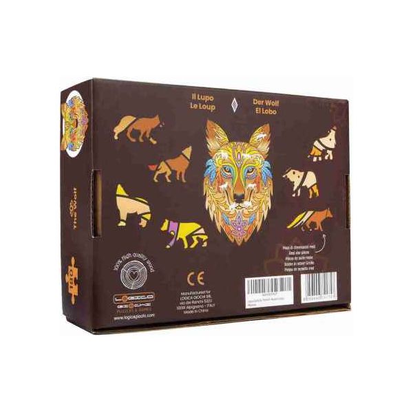 Mandala "The Wolf" 2D Lege Puzzle Klassisches Puzzle Holz Puzzle - myshop-ffm