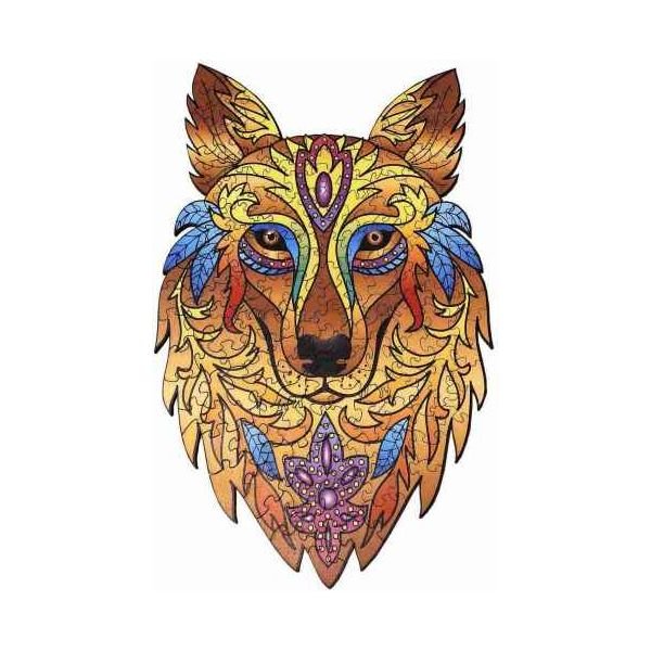 Mandala "The Wolf" 2D Lege Puzzle Klassisches Puzzle Holz Puzzle - myshop-ffm