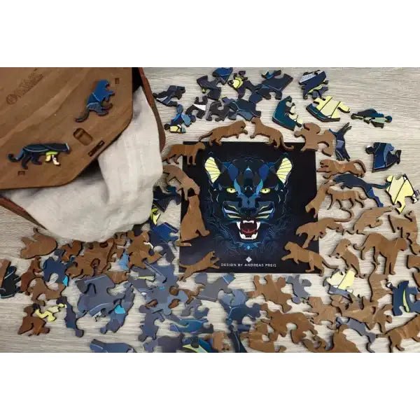 "Panther" 2D Lege Puzzle Klassisches Puzzle Holz Puzzle - myshop-ffm