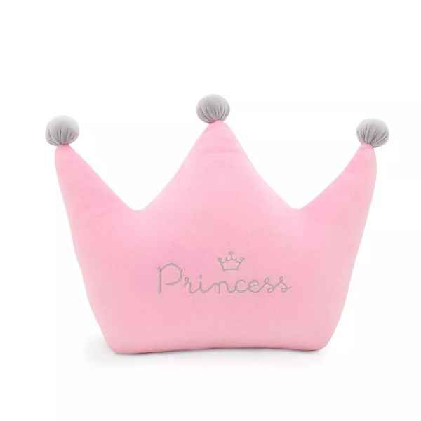 Plüsch Kuschelkissen "Princess Crown" 38x51x12 cm Baby Kinder Kissen - myshop-ffm