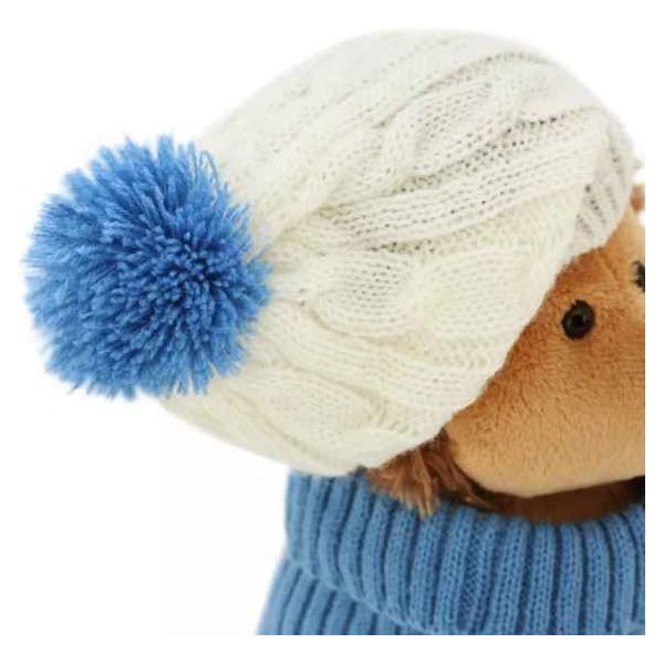 Plüsch und Stofftier "Fluffy der Igel mit Mütze weiß/blau " Life Collection 18 cm - myshop-ffm