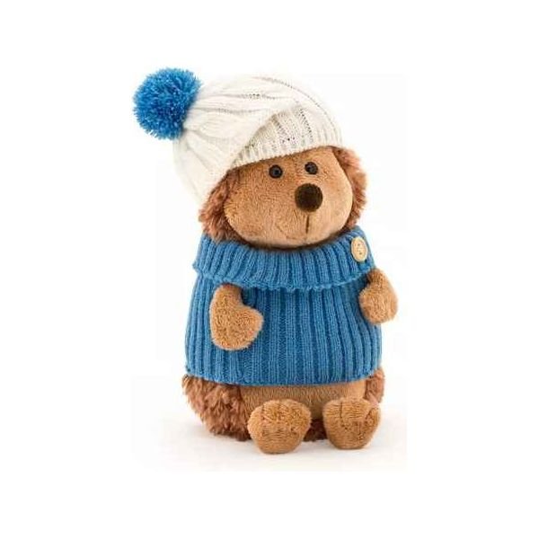 Plüsch und Stofftier "Fluffy der Igel mit Mütze weiß/blau " Life Collection 18 cm - myshop-ffm