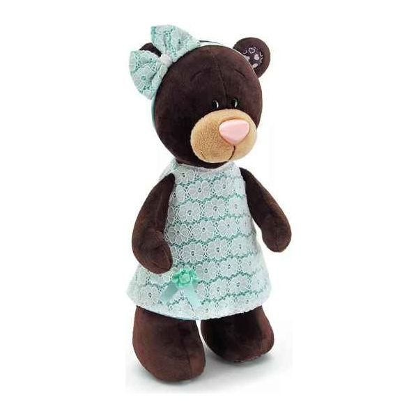 Plüsch und Stofftier "MILCH IM MINTFARBENEN KLEID" Bears Choco & Milk 25 cm - myshop-ffm