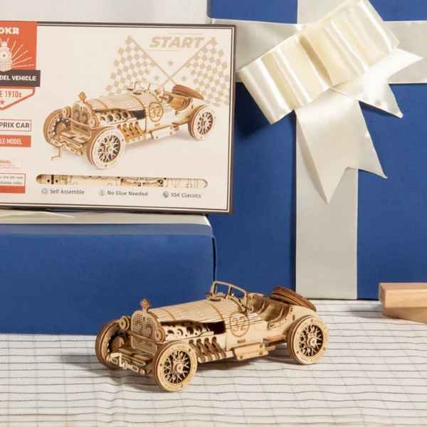 ROKR Gran Prix Car 3D Gran Prix Wagen Holzpuzzle 220 Teile